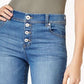 INC International Concepts Women's Cropped Fringe Trim Jeans Blue Size 18