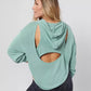 Free People Women's Back Into It Hoodie Green Size Large