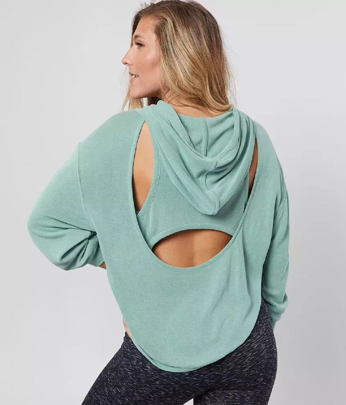 Free People Women's Back Into It Hoodie Green Size Large