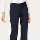 अल्फ़ानी महिलाओं की फ़ॉक्स लेदर ट्रिम वाइड लेग ट्राउज़र्स, नीला, साइज़ 16X3