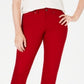 Style & Co Women's Tummy Control Straight Leg Fashion Jeans Red Size 2