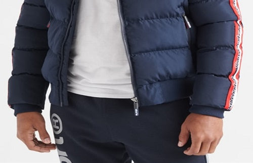 Superdry Men's Icon Sports Puffer Jacket Blue Size X-Large