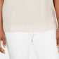 JM Collection Women's  Smocked Off-the-Shoulder Gauze Top Brown Size S