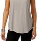 JM Collection Women's Scoop Neck Tank Top Gray Size X-Small