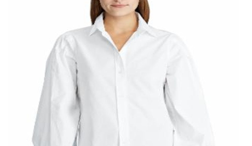 Ralph Lauren Women's Cotton Broadcloth Shirt White Size Large