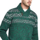 Weatherproof Vintage Men's Jacquard Shawl Collar Sweater Green Size XX-Large