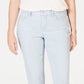 चार्टर क्लब वीमेंस ब्रिस्टल टमी कंट्रोल स्किनी एंकल जींस ब्लू साइज 14