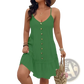 Sleeveless Button Down Ruffle Hem Summer Dress
