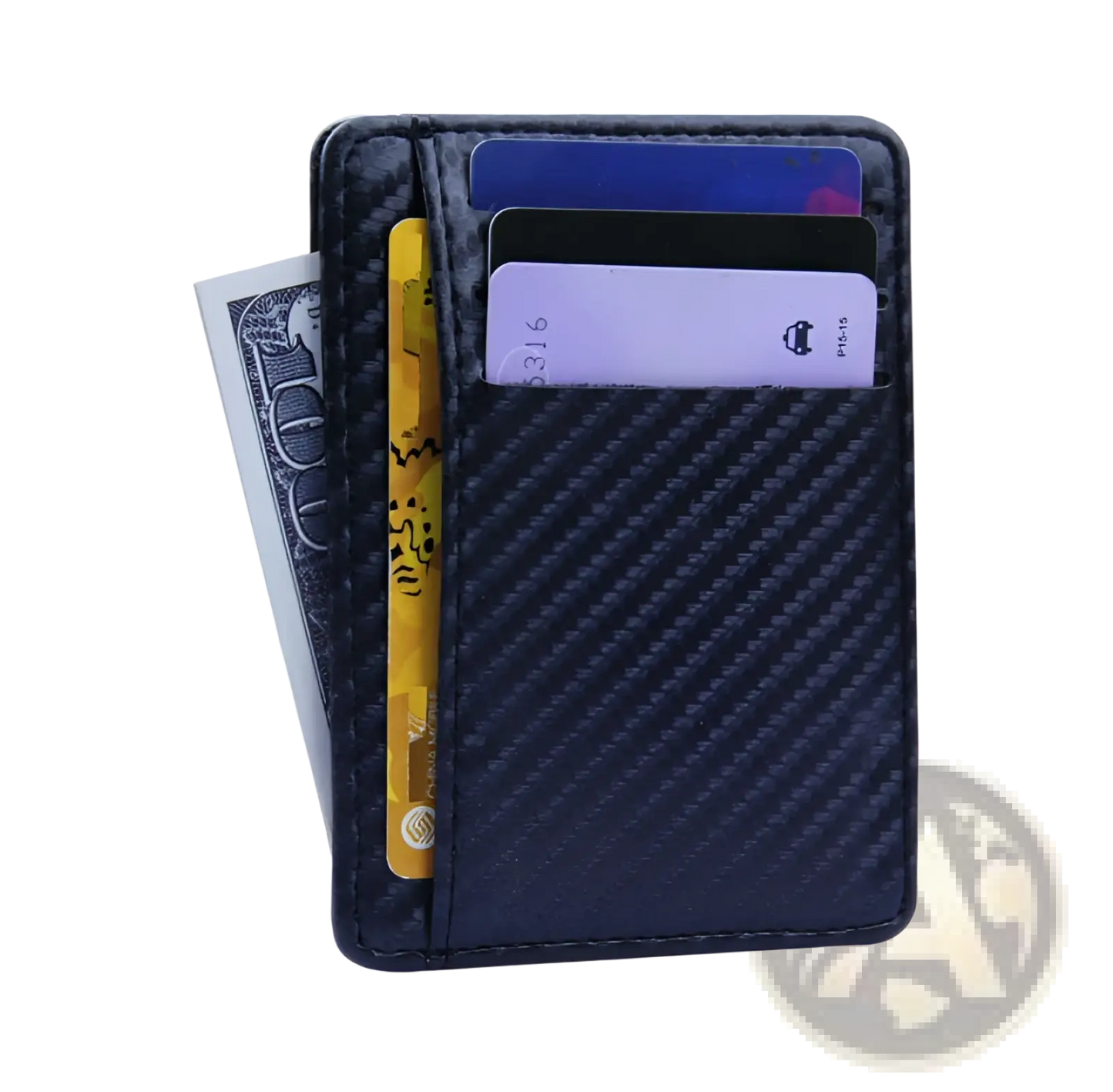 Slim Carbon Fiber Rfid Blocking Pu Leather Wallet