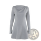 Slim Fit Long Sleeve a Line Flared Dress