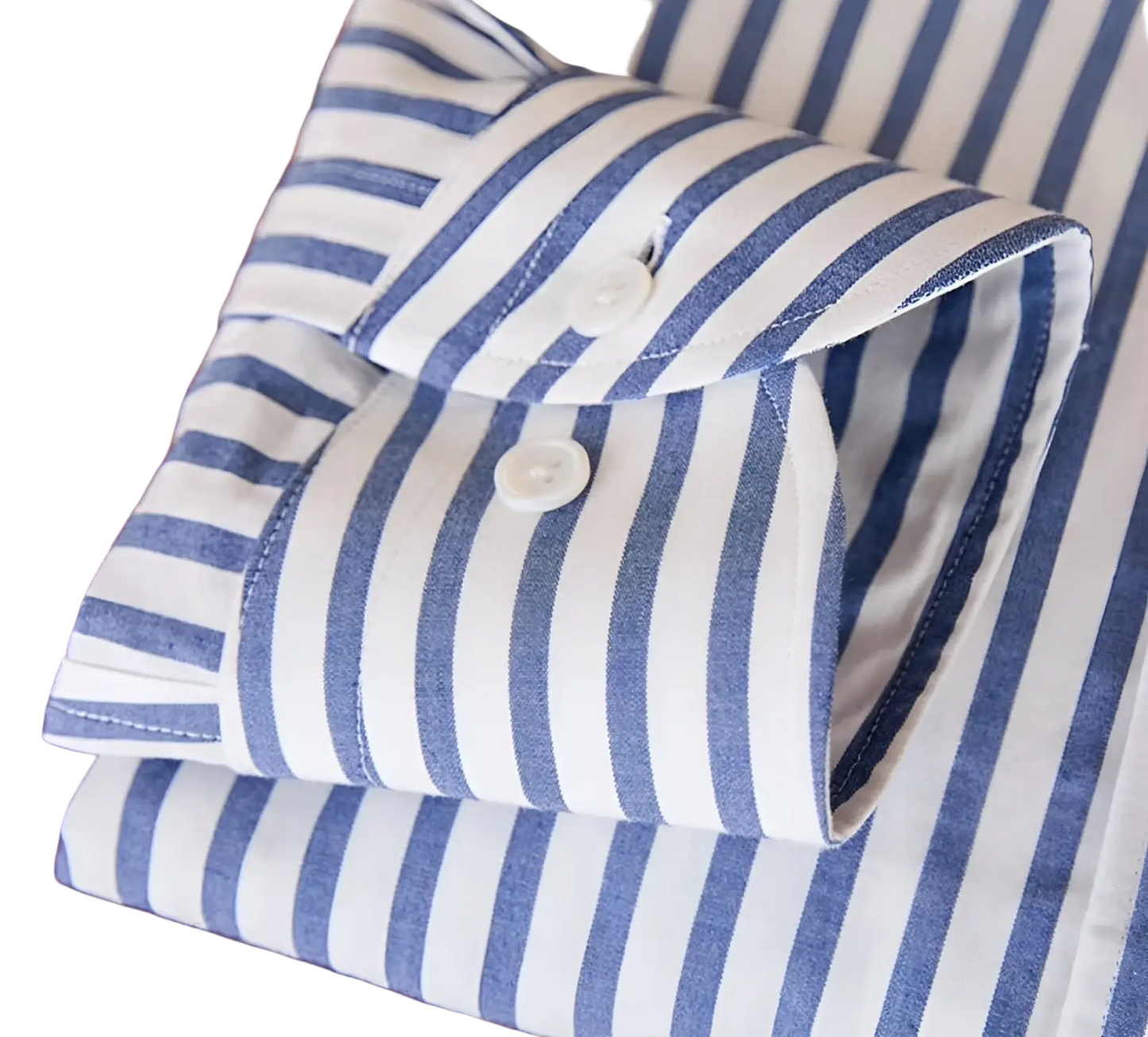 Slim Fit Striped Cotton Long Sleeve Commuter Shirt