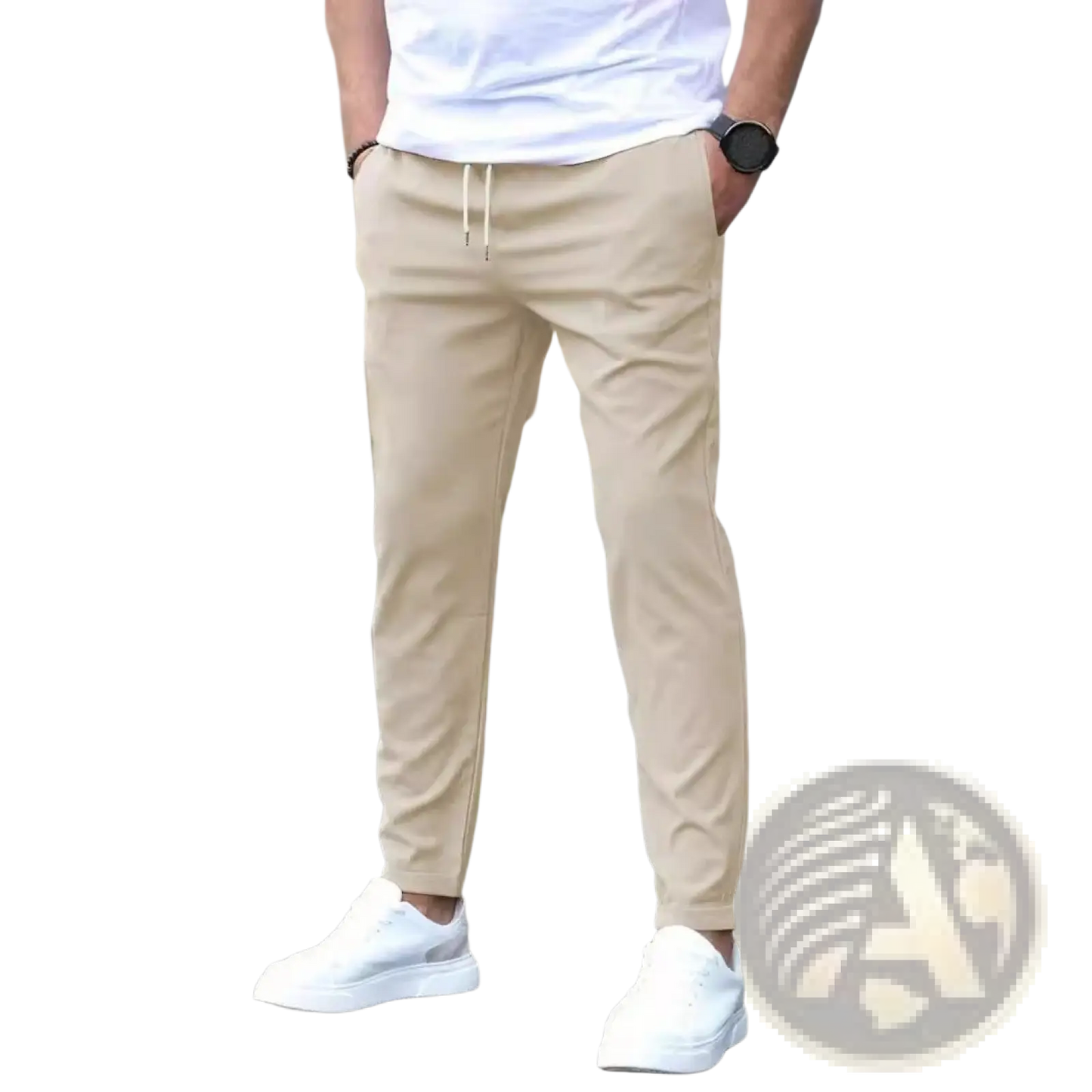 Slim Fit Tapered Jogger Pants with Drawstring