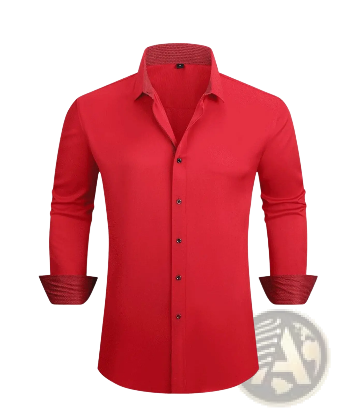 Slim Fit Wrinkle Resistant Contrast Trim Dress Shirt