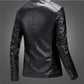 Men's Slim Fit Lightweight Leather Blazer Jacket