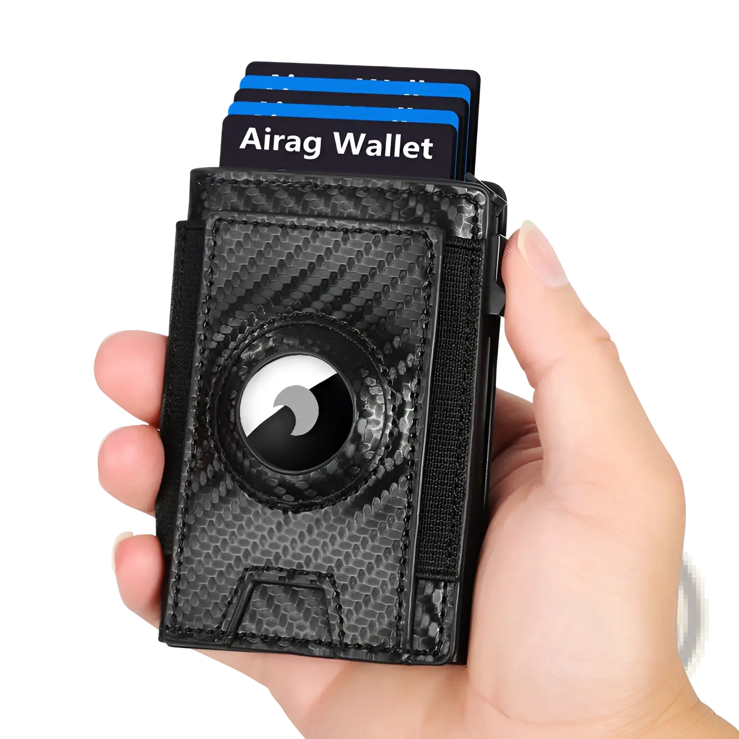 Slim Rfid Carbon Fiber Pop Up Card Wallet with Money Clip