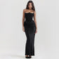 Satin Strapless Backless Mermaid Evening Gown