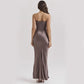 Satin Strapless Backless Mermaid Evening Gown