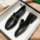 Women's Horsebit Leather Loafers with Silver Buckle