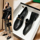 Women's Horsebit Leather Loafers with Silver Buckle