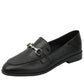 Women's Horsebit Leather Loafers with Silver Buckle