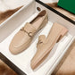 Women's Horsebit Leather Loafers with Silver Buckle