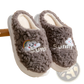 Smiling Cloud and Rainbow Plush Cotton Slippers