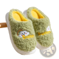 Smiling Cloud and Rainbow Plush Cotton Slippers