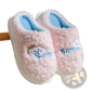 Smiling Cloud and Rainbow Plush Cotton Slippers