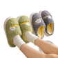 Smiling Cloud and Rainbow Plush Cotton Slippers