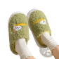Smiling Cloud and Rainbow Plush Cotton Slippers
