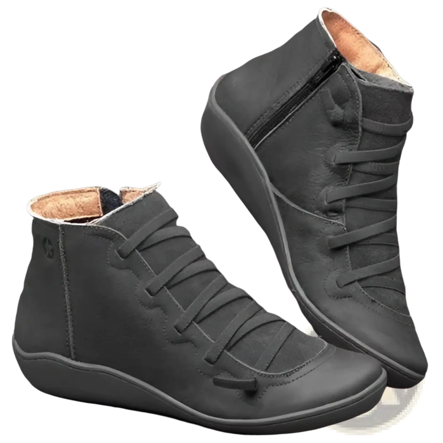 Snake Print Wedge Ankle Boots for Women
