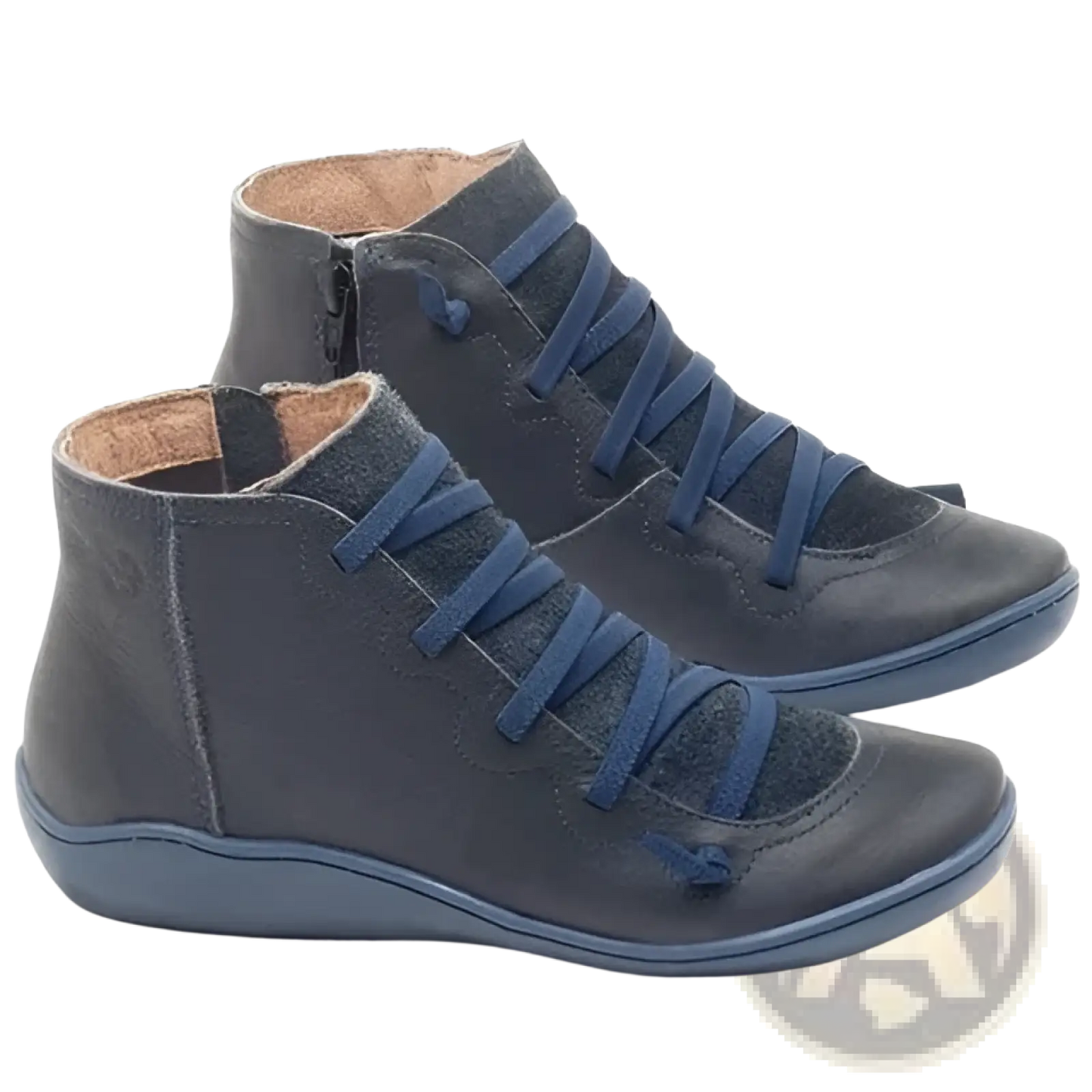 Snake Print Wedge Ankle Boots for Women