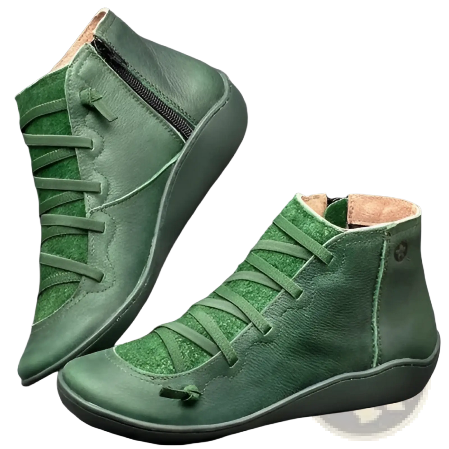 Snake Print Wedge Ankle Boots for Women