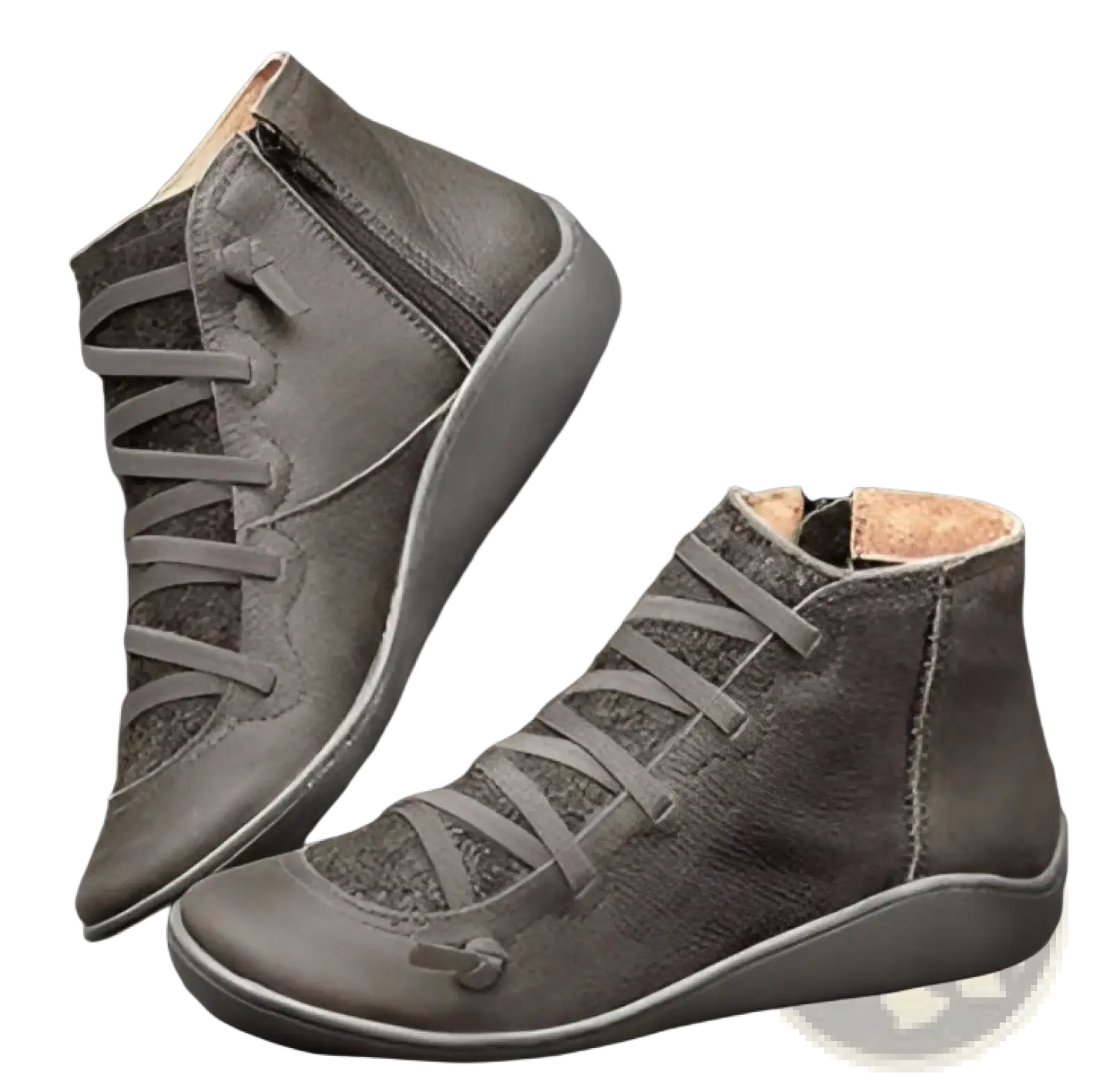 Snake Print Wedge Ankle Boots for Women