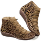 Snake Print Wedge Ankle Boots for Women