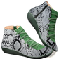 Snake Print Wedge Ankle Boots for Women