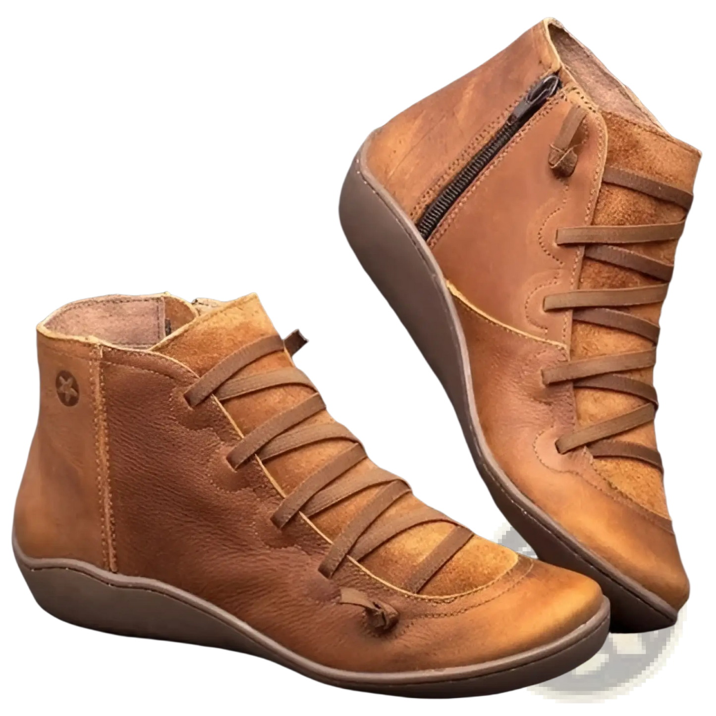 Snake Print Wedge Ankle Boots for Women