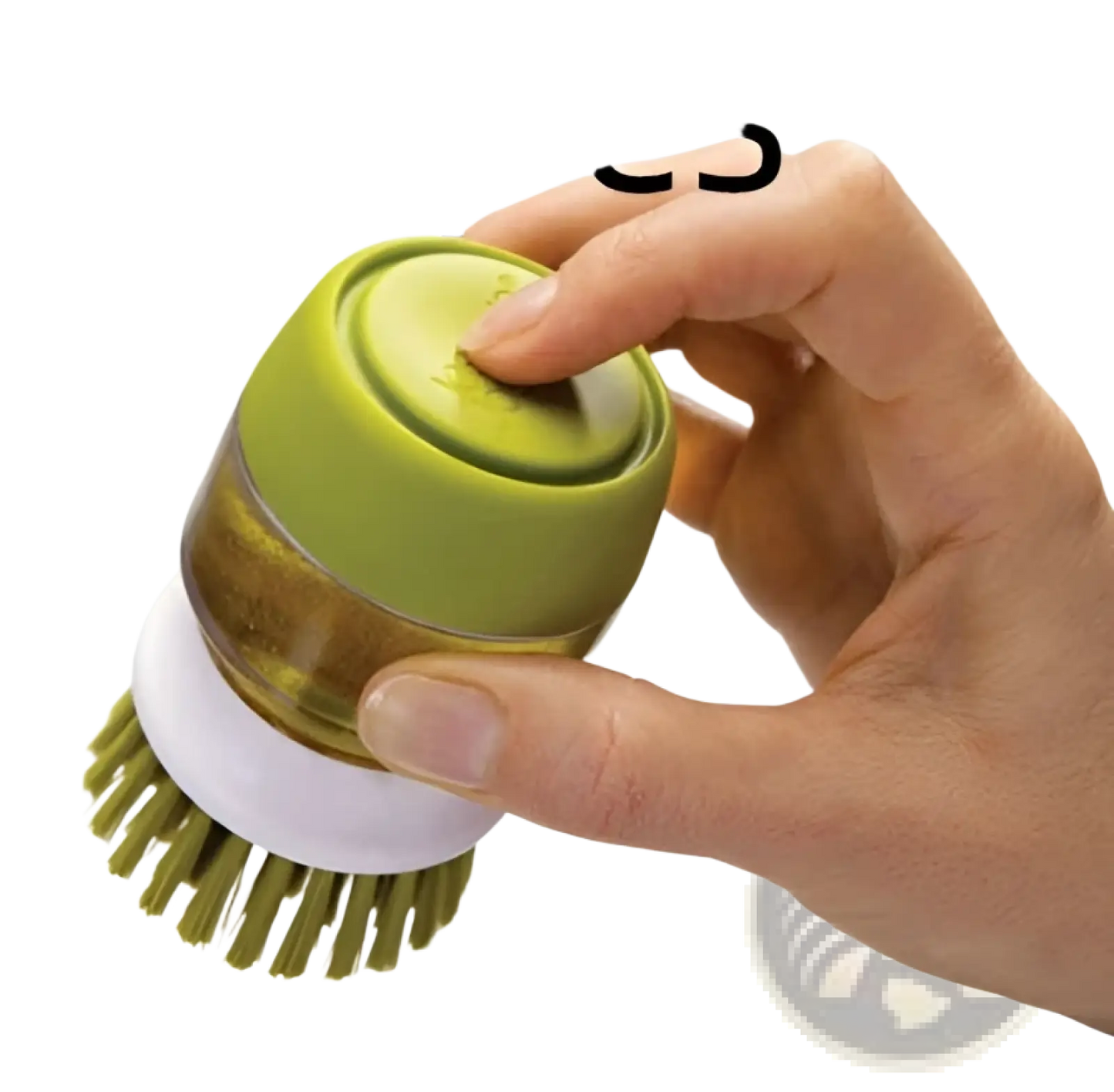 Soap Dispensing Dish Brush with Non Slip Storage Base