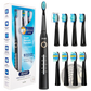 Sonic Electric Toothbrush 5 Modes Rechargeable Black