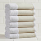 Cotton Linen-Like Border 6-Piece Towel Set - Priya Collection