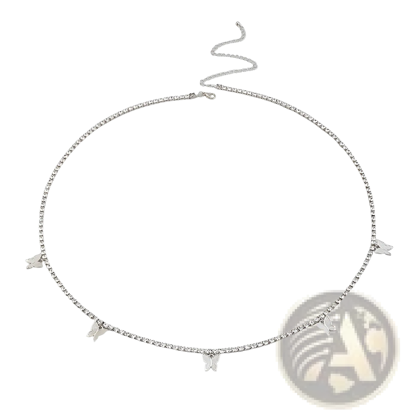 Sparkling Butterfly Waist Chain with Rhinestone Accents
