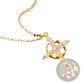 Sparkling Layered Crown and Cross Pendant Necklace
