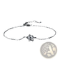 Sparkling Solitaire Moissanite Silver Chain Bracelet
