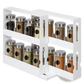 Spice Rack Swivel Cabinet Organizer Two Tier White