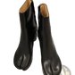 Split Toe Tabi High Heel Leather Ankle Boots