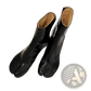 Split Toe Tabi High Heel Leather Ankle Boots