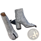 Split Toe Tabi High Heel Leather Ankle Boots