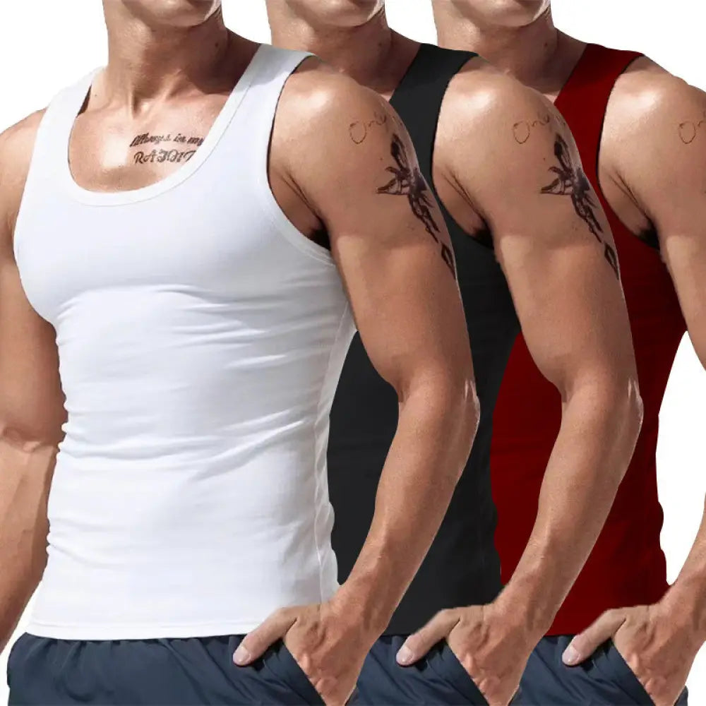 Men's 3-piece Multicolor Summer Tank Top Set
