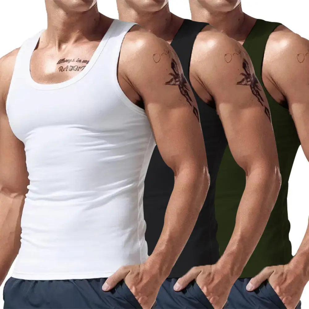 Men's 3-piece Multicolor Summer Tank Top Set