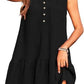 Tiered V-neck Sleeveless Button Front Summer Dress